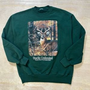 Vintage 90s Ducks Unlimited Crewneck Sweatshirt - “Forest Prince”